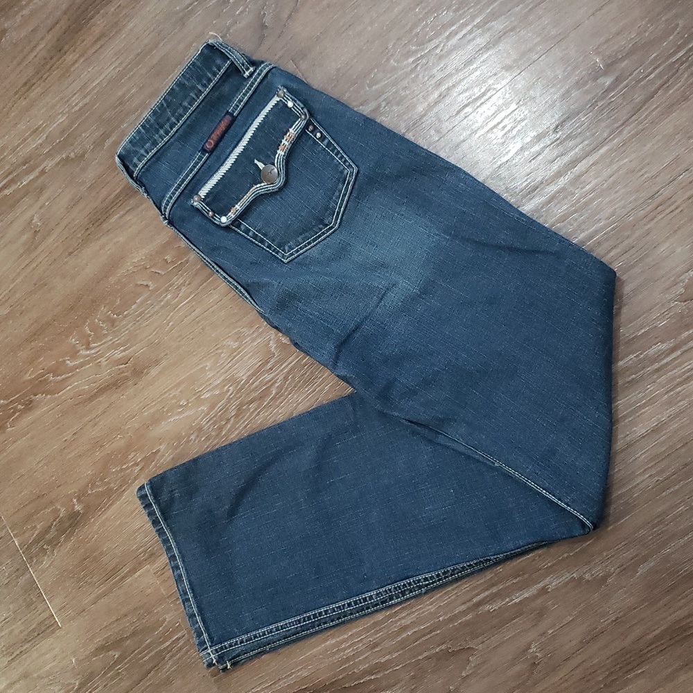 (5xL34) Wrangler Bootcut Denim Jeans Western Cowgirl Rodeo Saddle Stitch Farm